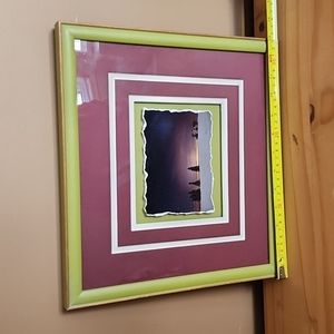 Custom framed picture prarie night sky